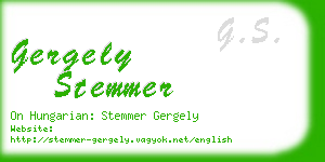 gergely stemmer business card